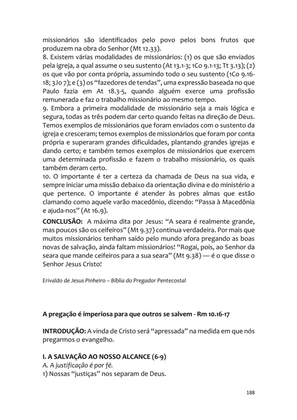 Sermões Missionários - Centenas de esboços de sermões sobre Evangelização e Missões — page 188