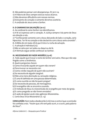 Sermões Missionários - Centenas de esboços de sermões sobre Evangelização e Missões — page 189
