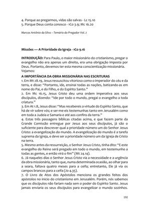 Sermões Missionários - Centenas de esboços de sermões sobre Evangelização e Missões — page 192
