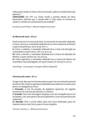 Sermões Missionários - Centenas de esboços de sermões sobre Evangelização e Missões — page 204