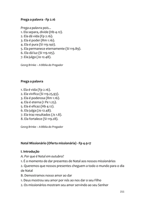 Sermões Missionários - Centenas de esboços de sermões sobre Evangelização e Missões — page 211