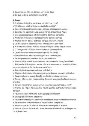 Sermões Missionários - Centenas de esboços de sermões sobre Evangelização e Missões — page 212