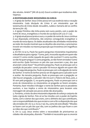 Sermões Missionários - Centenas de esboços de sermões sobre Evangelização e Missões — page 217