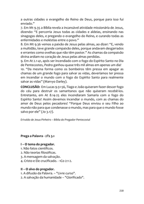 Sermões Missionários - Centenas de esboços de sermões sobre Evangelização e Missões — page 218