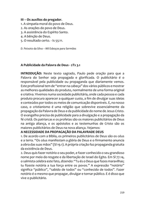Sermões Missionários - Centenas de esboços de sermões sobre Evangelização e Missões — page 219