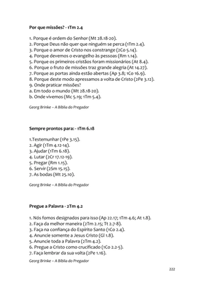 Sermões Missionários - Centenas de esboços de sermões sobre Evangelização e Missões — page 222