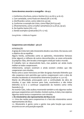 Sermões Missionários - Centenas de esboços de sermões sobre Evangelização e Missões — page 227