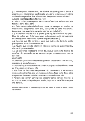 Sermões Missionários - Centenas de esboços de sermões sobre Evangelização e Missões — page 229