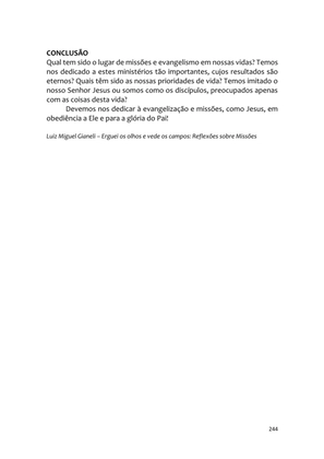 Sermões Missionários - Centenas de esboços de sermões sobre Evangelização e Missões — page 244