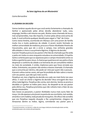 Sermões Missionários - Centenas de esboços de sermões sobre Evangelização e Missões — page 253