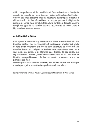 Sermões Missionários - Centenas de esboços de sermões sobre Evangelização e Missões — page 261