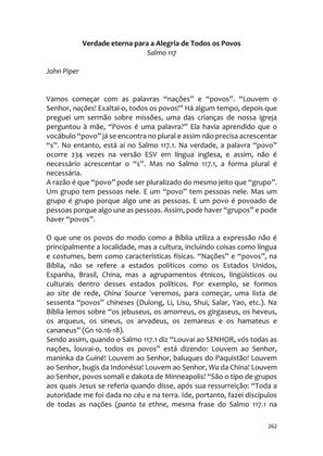 Sermões Missionários - Centenas de esboços de sermões sobre Evangelização e Missões — page 262