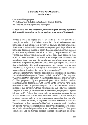 Sermões Missionários - Centenas de esboços de sermões sobre Evangelização e Missões — page 300