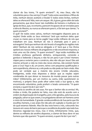 Sermões Missionários - Centenas de esboços de sermões sobre Evangelização e Missões — page 311