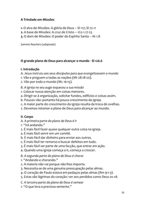 Sermões Missionários - Centenas de esboços de sermões sobre Evangelização e Missões — page 35