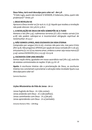 Sermões Missionários - Centenas de esboços de sermões sobre Evangelização e Missões — page 50