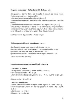Sermões Missionários - Centenas de esboços de sermões sobre Evangelização e Missões — page 51