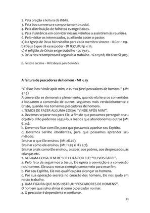 Sermões Missionários - Centenas de esboços de sermões sobre Evangelização e Missões — page 53