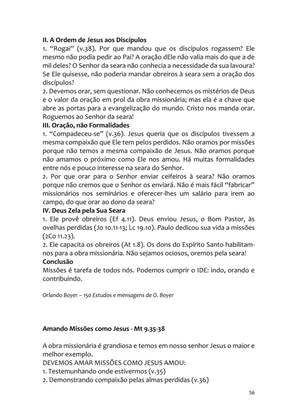 Sermões Missionários - Centenas de esboços de sermões sobre Evangelização e Missões — page 56