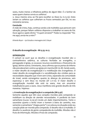 Sermões Missionários - Centenas de esboços de sermões sobre Evangelização e Missões — page 58