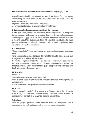 Sermões Missionários - Centenas de esboços de sermões sobre Evangelização e Missões — page 64