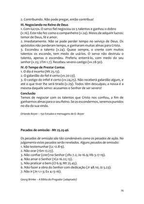 Sermões Missionários - Centenas de esboços de sermões sobre Evangelização e Missões — page 76