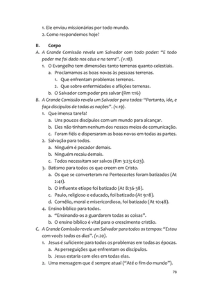 Sermões Missionários - Centenas de esboços de sermões sobre Evangelização e Missões — page 78
