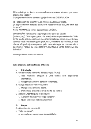 Sermões Missionários - Centenas de esboços de sermões sobre Evangelização e Missões — page 81