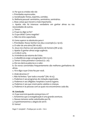 Sermões Missionários - Centenas de esboços de sermões sobre Evangelização e Missões — page 85