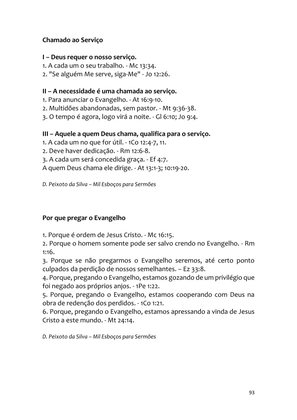 Sermões Missionários - Centenas de esboços de sermões sobre Evangelização e Missões — page 93