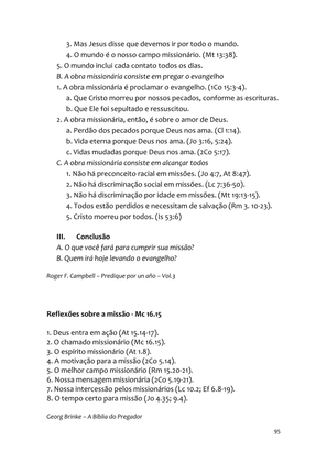 Sermões Missionários - Centenas de esboços de sermões sobre Evangelização e Missões — page 95