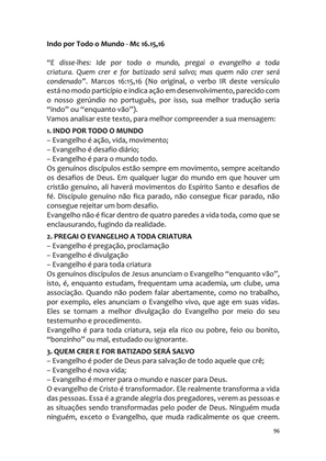 Sermões Missionários - Centenas de esboços de sermões sobre Evangelização e Missões — page 96