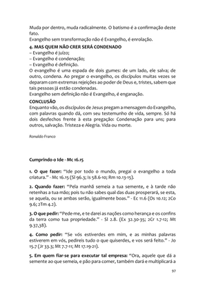 Sermões Missionários - Centenas de esboços de sermões sobre Evangelização e Missões — page 97