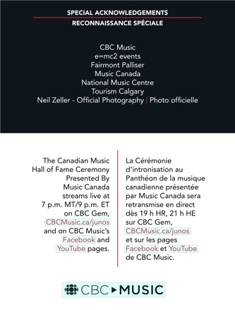 The Canadian Music Hall of Fame Ceremony 2023 — page 2