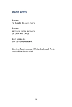 Versos do Ide - Poemas Missionários — page 30