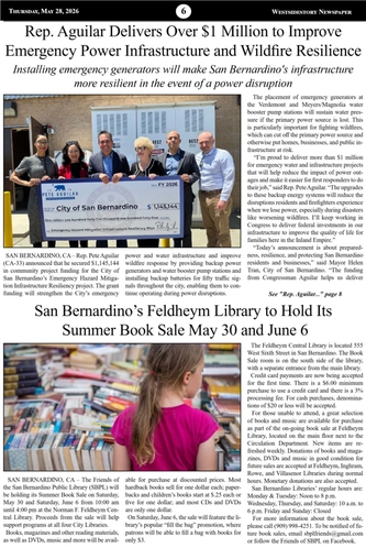 Thursday May 28, 2026 | Vol 40 No. 11 — page 6