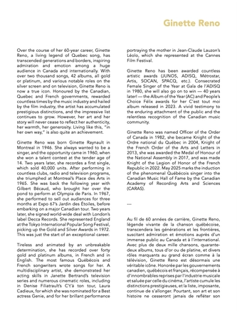 Canadian Music Hall of Fame Ceremony Program — page 13