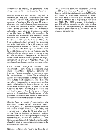 Canadian Music Hall of Fame Ceremony Program — page 14