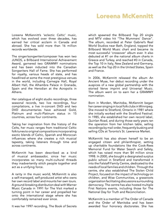 Canadian Music Hall of Fame Ceremony Program — page 21