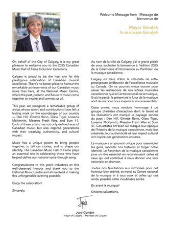 Canadian Music Hall of Fame Ceremony Program — page 4