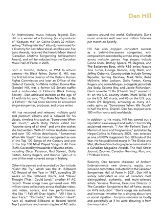 Canadian Music Hall of Fame Ceremony Program — page 9