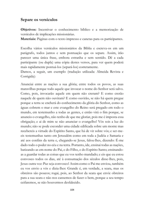 ALMANAQUE DO MOBILIZADOR MISSIONÁRIO – Mais de 1.000 páginas de recursos para ampliar a consciência missionária de sua igreja, grupo e família. — page 104