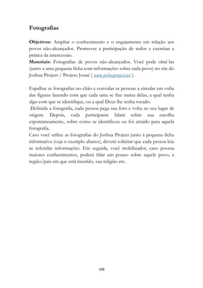 ALMANAQUE DO MOBILIZADOR MISSIONÁRIO – Mais de 1.000 páginas de recursos para ampliar a consciência missionária de sua igreja, grupo e família. — page 106