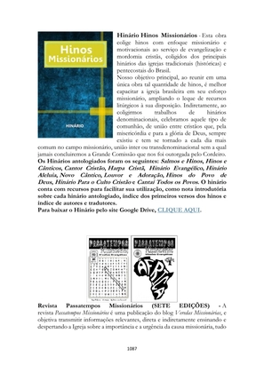 ALMANAQUE DO MOBILIZADOR MISSIONÁRIO – Mais de 1.000 páginas de recursos para ampliar a consciência missionária de sua igreja, grupo e família. — page 1087