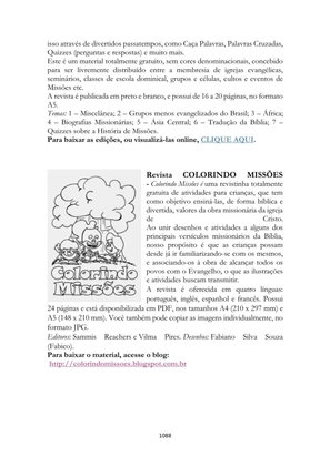 ALMANAQUE DO MOBILIZADOR MISSIONÁRIO – Mais de 1.000 páginas de recursos para ampliar a consciência missionária de sua igreja, grupo e família. — page 1088