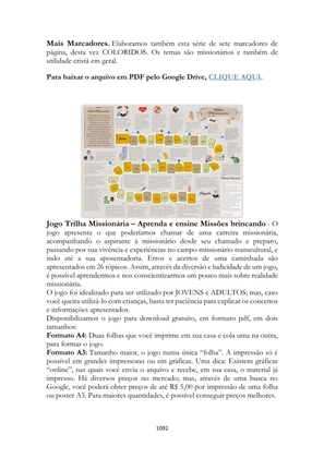 ALMANAQUE DO MOBILIZADOR MISSIONÁRIO – Mais de 1.000 páginas de recursos para ampliar a consciência missionária de sua igreja, grupo e família. — page 1092