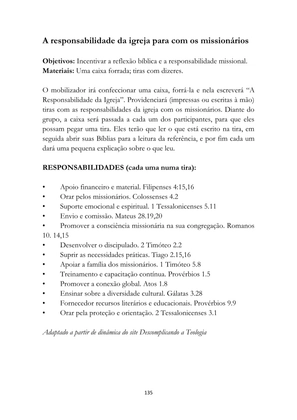 ALMANAQUE DO MOBILIZADOR MISSIONÁRIO – Mais de 1.000 páginas de recursos para ampliar a consciência missionária de sua igreja, grupo e família. — page 135
