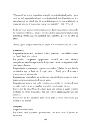 ALMANAQUE DO MOBILIZADOR MISSIONÁRIO – Mais de 1.000 páginas de recursos para ampliar a consciência missionária de sua igreja, grupo e família. — page 157