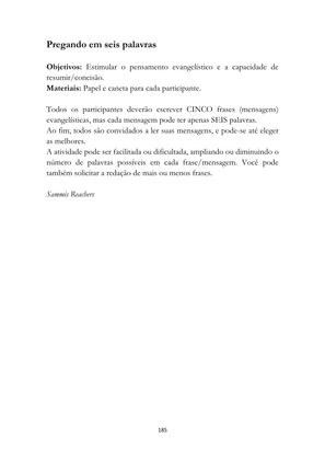 ALMANAQUE DO MOBILIZADOR MISSIONÁRIO – Mais de 1.000 páginas de recursos para ampliar a consciência missionária de sua igreja, grupo e família. — page 185
