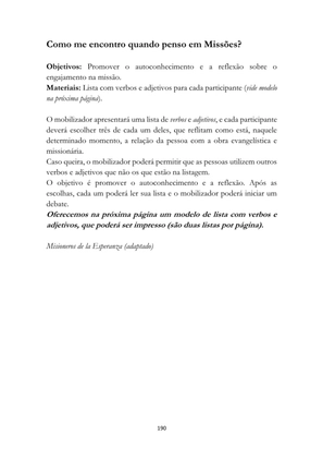 ALMANAQUE DO MOBILIZADOR MISSIONÁRIO – Mais de 1.000 páginas de recursos para ampliar a consciência missionária de sua igreja, grupo e família. — page 190